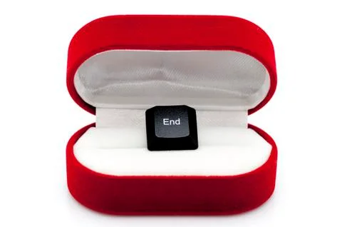 End key in ring case concept Stock Photos