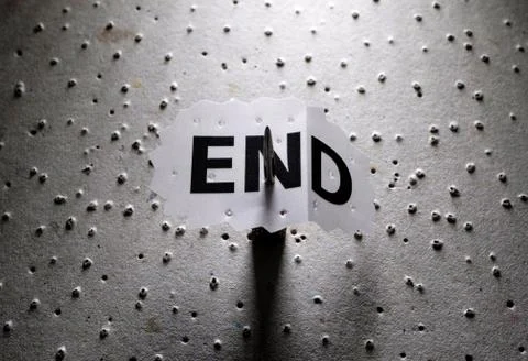 End Label close up Stock Photos