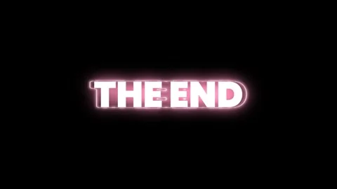 The end lettering animation Stock Footage 278368583