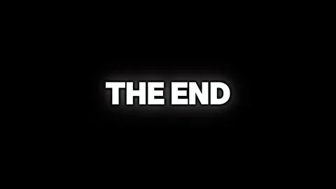 The end lettering animation Stock Footage 279014296