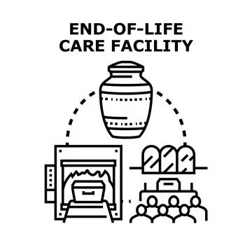 End of life care facility offering funeral services Stock Illustration