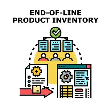 End of line product inventory process management イラスト素材