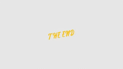 THE END LIQUID ANIMATION TYPOGRAPHY Stockbeeldmateriaal 170940602