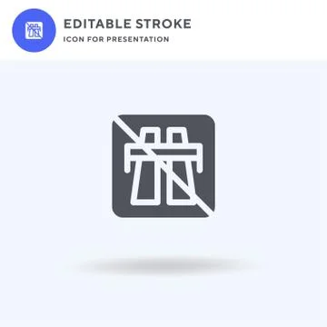 End Motorway icon vector, filled flat sign, solid pictogram isolated on white Stock Illustration
