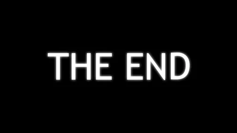 The End" Neon Text Animation with Vibrant Glowing Effect on Dark Background, Stock Footage 303196105