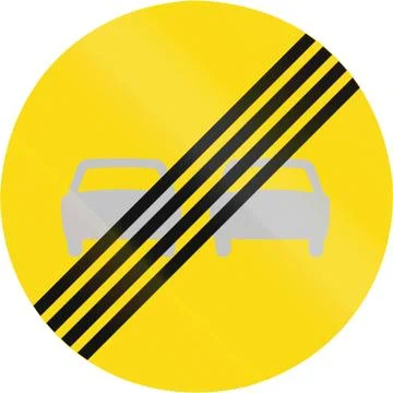 End Of No Overtaking Illustrazione stock