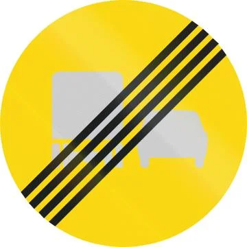 End Of No Overtaking By Lorries Illustrazione stock