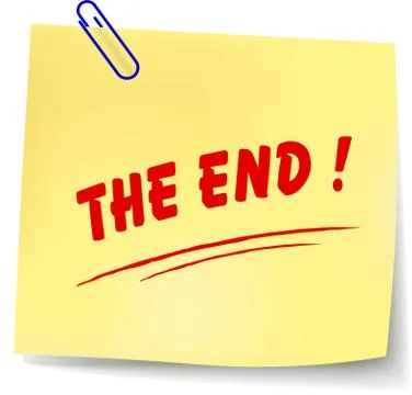 The end note Stock Illustration