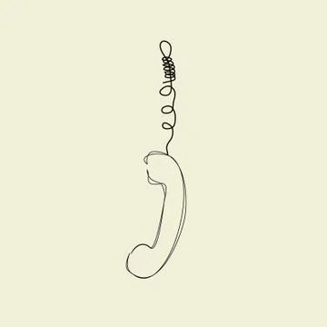 The end of the old corded phone Stock Illustration