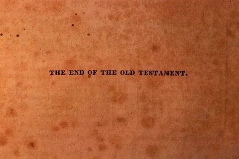 The End of the Old Testament 写真素材