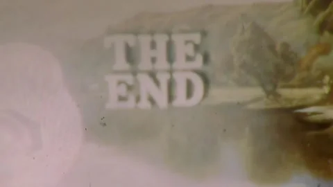 The End Old Title Vintage Film Home Movie 8mm Retro Cinema Hollywood 8mm 16mm Видео 321826932