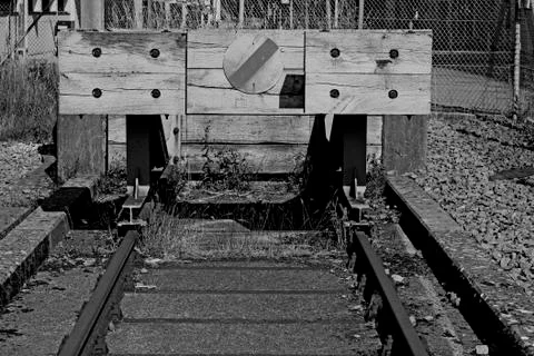 End of an old train track Stock Photos