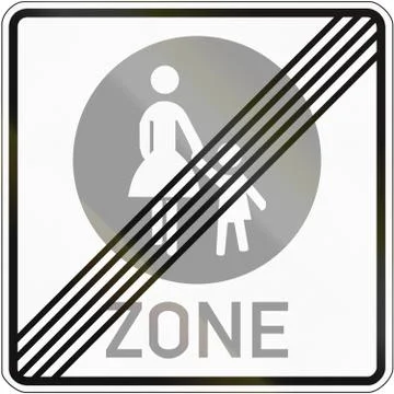 End Of Pedestrian Zone Stock Illustration