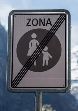 End Pedestrian Zone Stock Photos