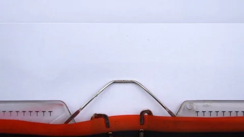 The End - phrase printed on an old typewriter in red letters, close up. 스톡 동영상 126644057