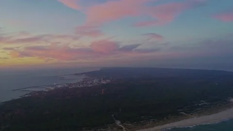 End of Poland during dusk, sunset. Stock Footage 236026406