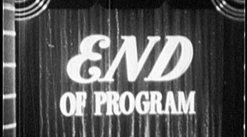 END OF PROGRAM Vintage Old Film Title Sh... | Stock Video | Pond5