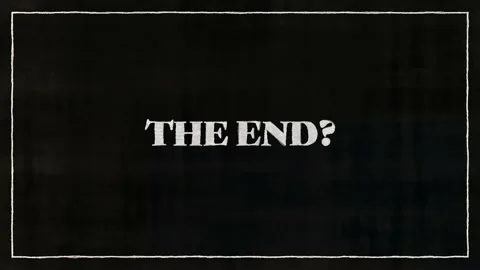 THE END QUESTION MARK White Font On Blac... | Stock Video | Pond5