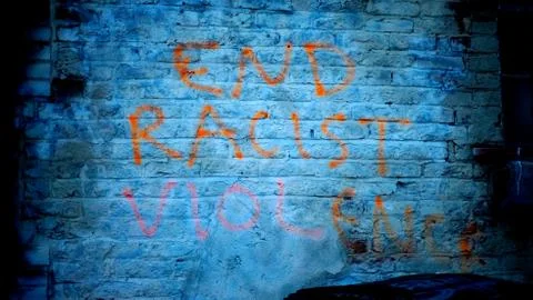 End Racist Violence Graffiti Stock Photos