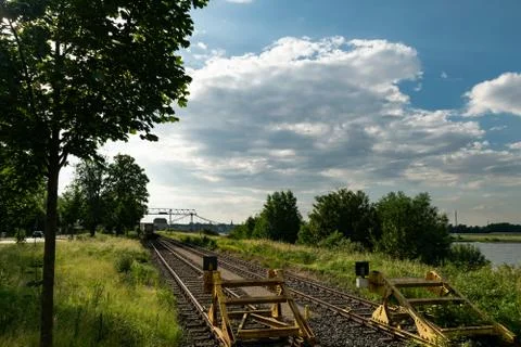 End of the railroad Foto stock