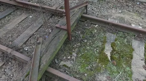 End of the railway track Stock Footage 61088736