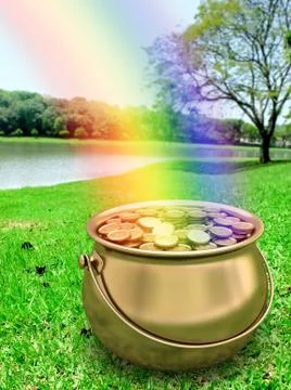 End Of The Rainbow Stock Illustration