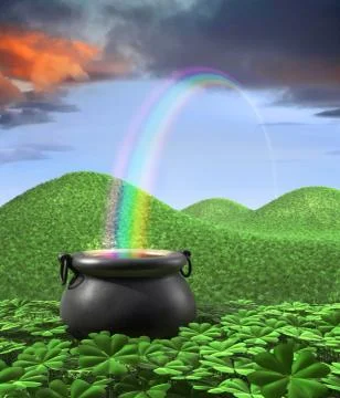 End of the rainbow Stock-Fotos