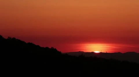 End of a red sunset Stock Footage 49895785