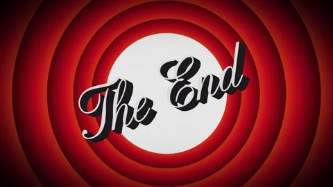 The End Retro Cartoon Outro Alpha Channel Animation Vidéo 338202340