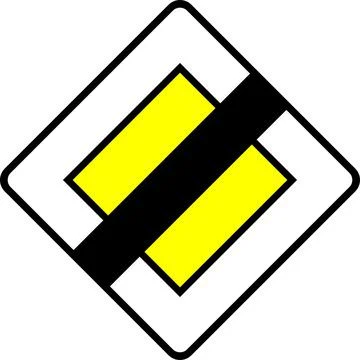 End of road with priority traffic information sign vector イラスト素材