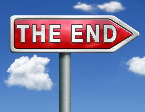 The end road sign arrow Stock Illustration