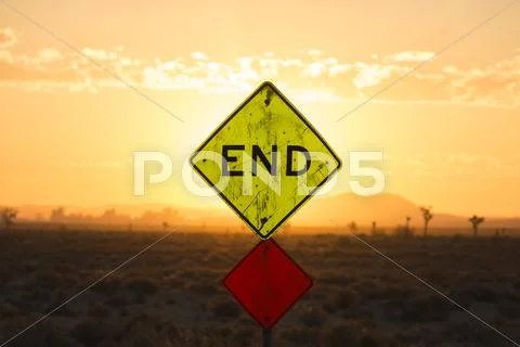 End road sign Stock Photos