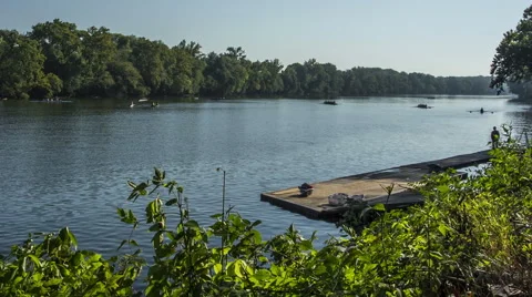 End of rowing practice Stock Footage 42382615