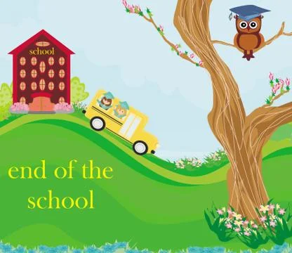 The end of the school Illustrazione stock