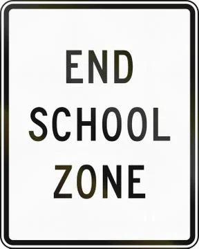End School Zone Stock Illustration