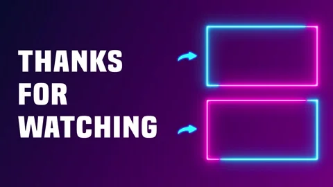 End screen animation for video channel with two neon glowing rectangles for  Stock-Footage 262283106