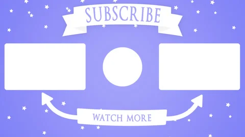 End Screen Channel Outro Interactive Element On Light Purple Background. Stock Footage 167976819