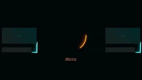 End Screen Futuristic Digital Outro Animation Glowing Frames Subscribe Text Stock Footage 332695189