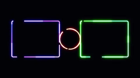 End Screen Neon Frame. Neon end screen frames  overlays Stock Footage 341838423
