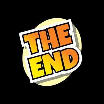 End screen retro comic text theme 스톡 일러스트