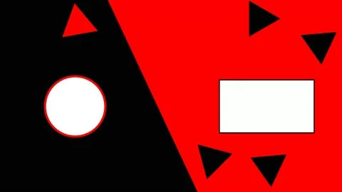 End screen saver for two videos, logo, red and black, with elements Stock Footage 158306160