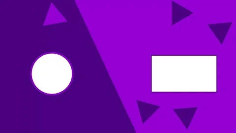 End screen saver for two videos, logo, purple and blue, with elements Stock Footage 158306162