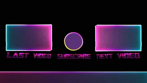 End screen saver for video, on a black background, under two videos with a l Stock Footage 149072038