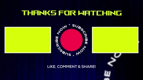 End Screen with Subscribe Button and Video Placeholders Stock Footage 337518873