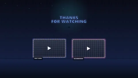 End Screen Thank You Video Template Animated Neon Borders 스톡 동영상 332695157