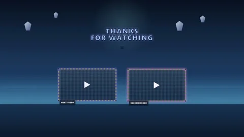 End Screen Thanks for Watching Message Video Placeholders Stockbeeldmateriaal 332695205