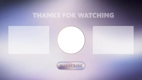 End screen with video recommendations, subscribe button, and thank you message Video stock 311848107