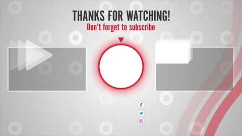 End Screen Video Subscribe Video Place holder, End screen Video animation 스톡 동영상 136246970