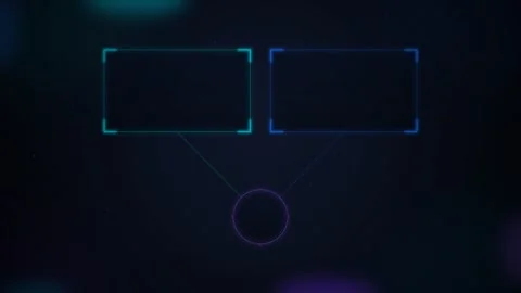 End Screen Video Template Glowing Frames Network Connection Stock Footage 332695181