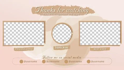 End Screen Youtube Stock Illustration